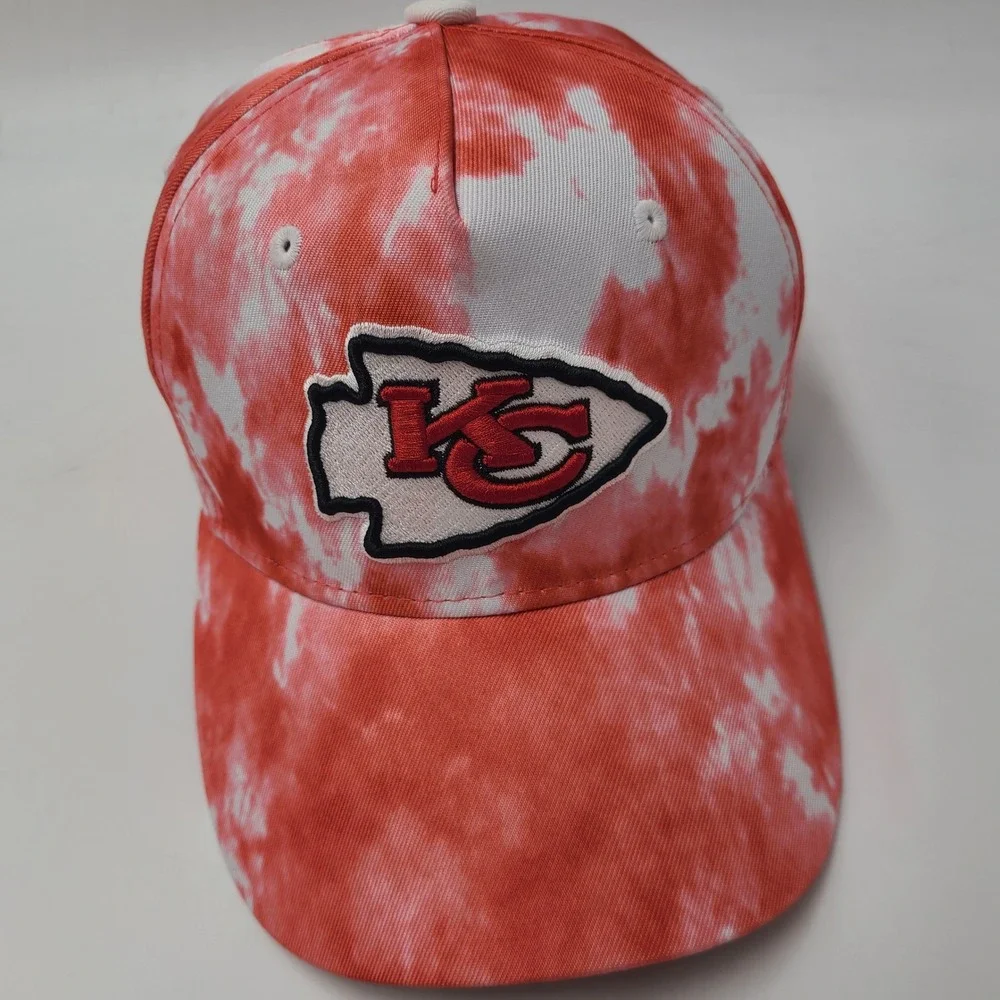 Youth Kansas City Chiefs Hat Snapback NFL Team Apparel Red White Tie Dye Boys